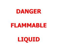 danger flammable liquid sign