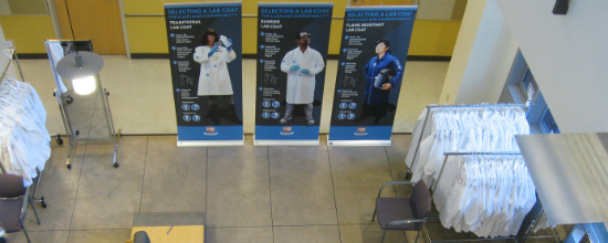 image of lab coat fitting event