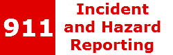 Incident and hazard Reporting heading with 911 image